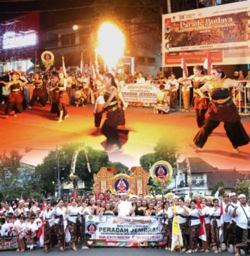Peradah Jembrana Gaungkan Pesan Dharma dalam Pawai Budaya HUT Ke-131 Kota Negara