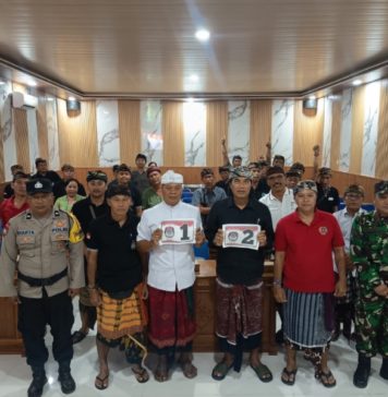 Prosesi Dikawal Aparat, Pengundian Nomor Urut Pilkel Celuk 2026 Rampung