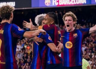Raphinha dan Fermin Lopez Bawa Barcelona Tekuk Athletic Club