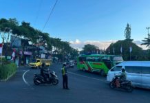 Rekayasa Lalin di Kawasan Puspem Badung, Polantas Disiagakan di Sejumlah Persimpangan Jalan