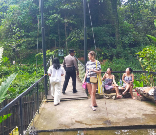 Pastikan Keamanan Fasilitas Wisata, Polisi Sisir DTW Bangkiang Jaran Waterfall
