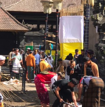 Semangat Gotong Royong Tinggi, Krama Bahu Membahu Persiapkan Tawur Agung Pura Hulundanu Batur