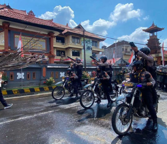 Simulasi Penanganan Demo Anarkis, Polres Badung Libatkan Ormas