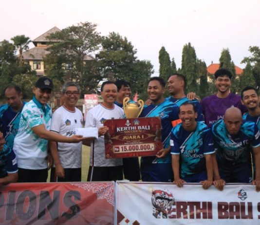 Tekuk PUPRKIM, Disdikpora Bali Sabet Gelar Juara Mini Soccer Kerthi Bali IV