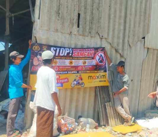 Antisipasi Kebakaran, Polsek Densel Sambangi Bedeng Hingga Pengepul Rongsokan