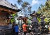 Bakar Sampah Pohon Kering, Atap Sanggah Kemulan di Payangan Hangus Terbakar
