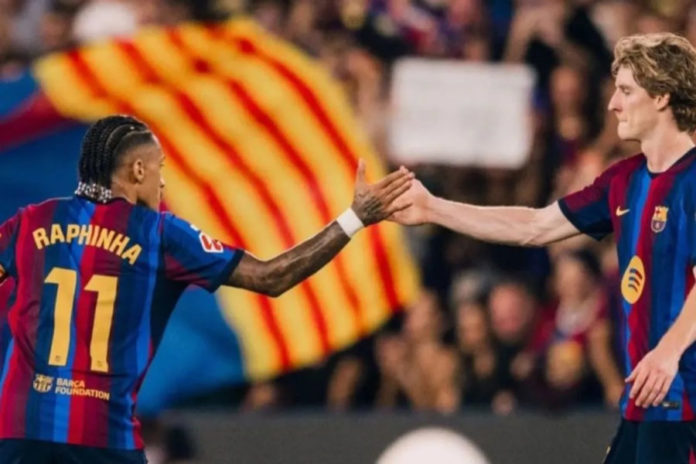 Barcelona Pesta Gol Hajar Rayo, Raphinha Dan Yamal Cetak Brace 1
