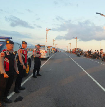 Cegah Balap Liar, Samapta Polres Klungkung Gelar Patroli di Jembatan Merah PKB