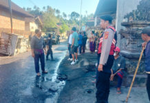 Diduga Korsleting Listrik, Pom Mini di Desa Telaga Terbakar