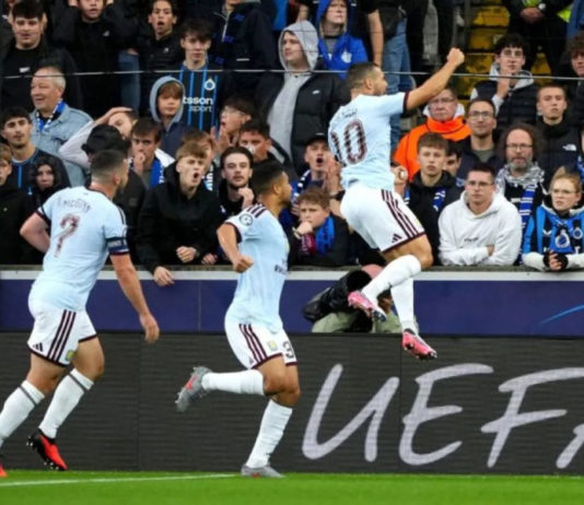 Liga Champions : Aston Villa Tumbangkan Club Brugge