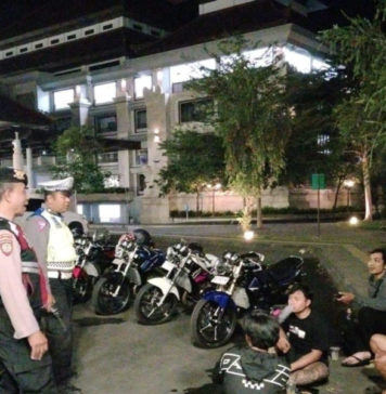 Patroli Dini Hari, Polsek Gianyar Antisipasi C3 dan Balapan Liar