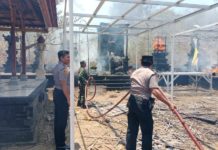 Pura Dadia Arya Wang Bang Pinatih di Sinabun Terbakar, Kerugian Ratusan Juta