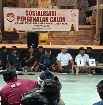 Tiga Calon Perbekel Desa Mas Paparkan Visi-Misi di Hadapan Warga Pengosekan