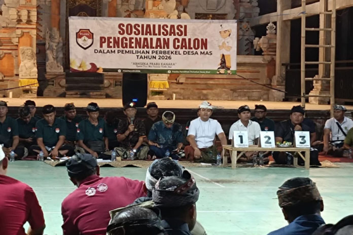 Tiga Calon Perbekel Desa Mas Paparkan Visi Misi Di Hadapan Warga Pengosekan 1