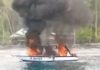 Boat Meledak dan Terbakar di Nusa Penida, 4 WNA Lompat ke Laut