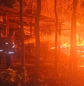 Diduga Bara Kembali Menyala, Gudang Arang Melaya Terbakar