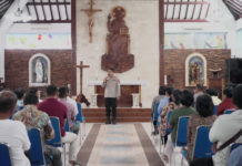 Kapolres Gianyar Ajak Jemaat Gereja Santa Maria Ratu Rosari Perangi Narkoba dan Jauhi Judi Online