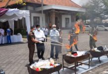 Kejari Badung Musnahkan Sabu Hampir 1 Kg, Ratusan Gram Ganja hingga Kokain