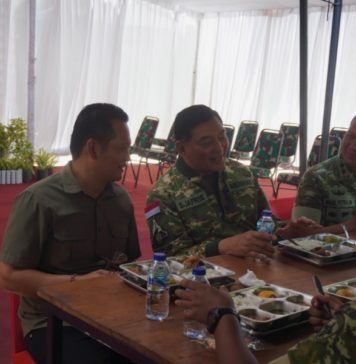 Kunjungi Markas Yonif TP 928/BSY Gilimanuk, Menhan Dorong Sinergi Pemda-TNI