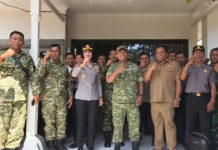 Pererat Sinergitas, Polsek Blahbatuh Kunjungi Mako Koramil di HUT TNI