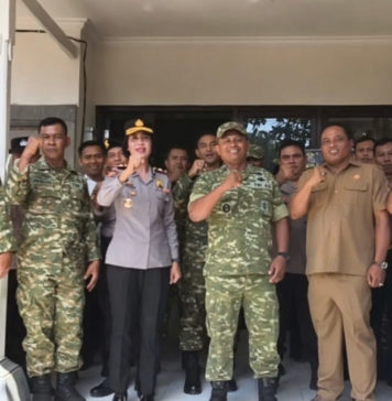 Pererat Sinergitas, Polsek Blahbatuh Kunjungi Mako Koramil di HUT TNI