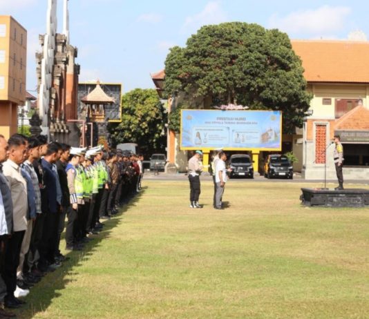 Polda Bali Gelar Apel Kesiapan Pengamanan Kunjungan Kerja Ibu Wakil Presiden