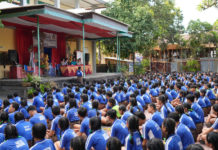 Polres Gianyar Sosialisasikan Rekrutmen SMA Kemala Taruna Bhayangkara di SMPN 1 Blahbatuh