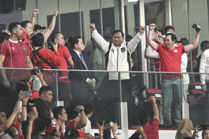 Presiden Prabowo Rayakan Kemenangan Indonesia Lawan Thailand 1