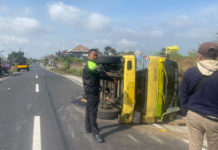 Truk Terbalik di Kintamani, Satu Penumpang Meninggal Dunia